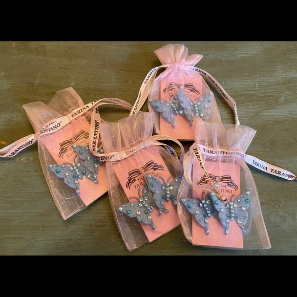 Tarina Tarantino Capri Blue Butterfly Earrings - Picture 3 of 4